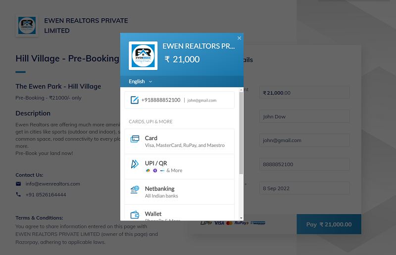 ewenrealtors-prebook-payment